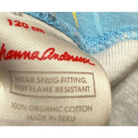 Hanna Andersson Kids Long John 100% Organic Cotton Pajama Set Multicolor Sz 6-7 - Picture 8 of 8